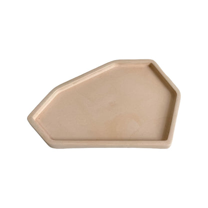 Plato Lea de cemento 22x15x2cm Nude