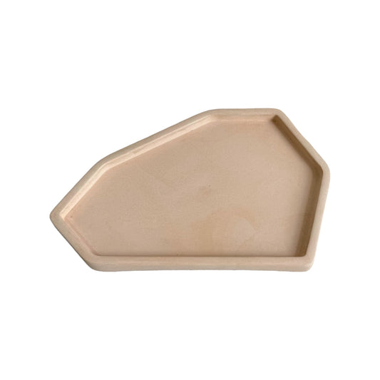 Plato Lea de cemento 22x15x2cm Nude