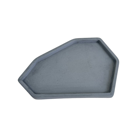 Plato Lea de cemento 22x15x2cm Oscuro