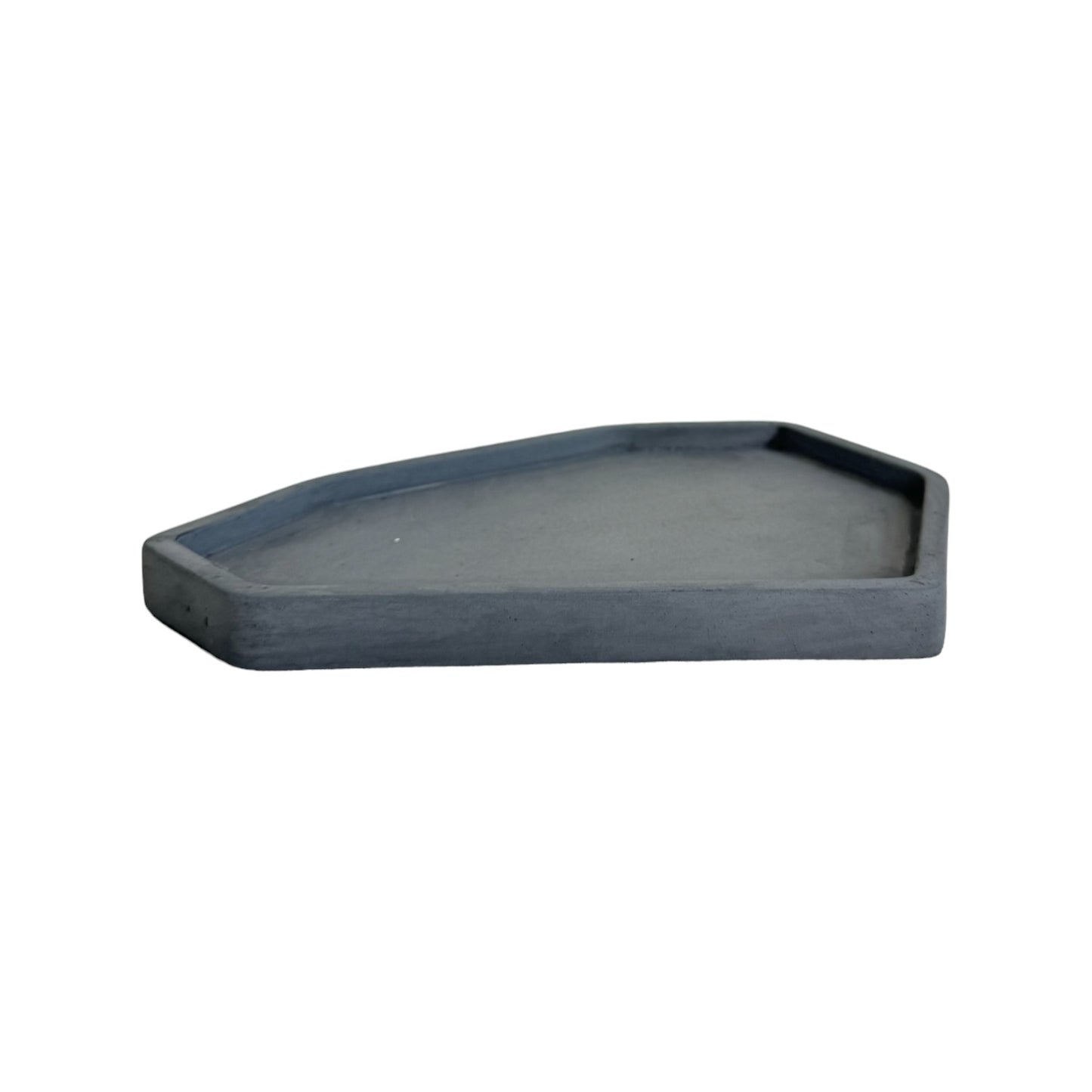Plato Lea de cemento 22x15x2cm Oscuro
