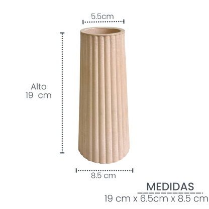 Florero Alessia de cemento 19x8.5x5 cm Nude