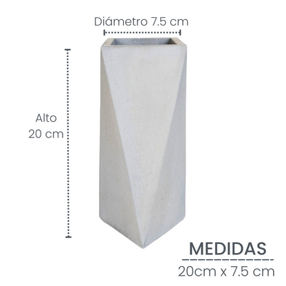 Jarrón Alice en cemento 20x7 cm Gris
