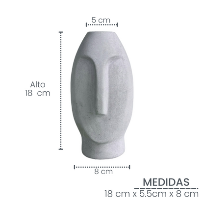Jarrón Stonge de cemento 18x8x5 cm Gris