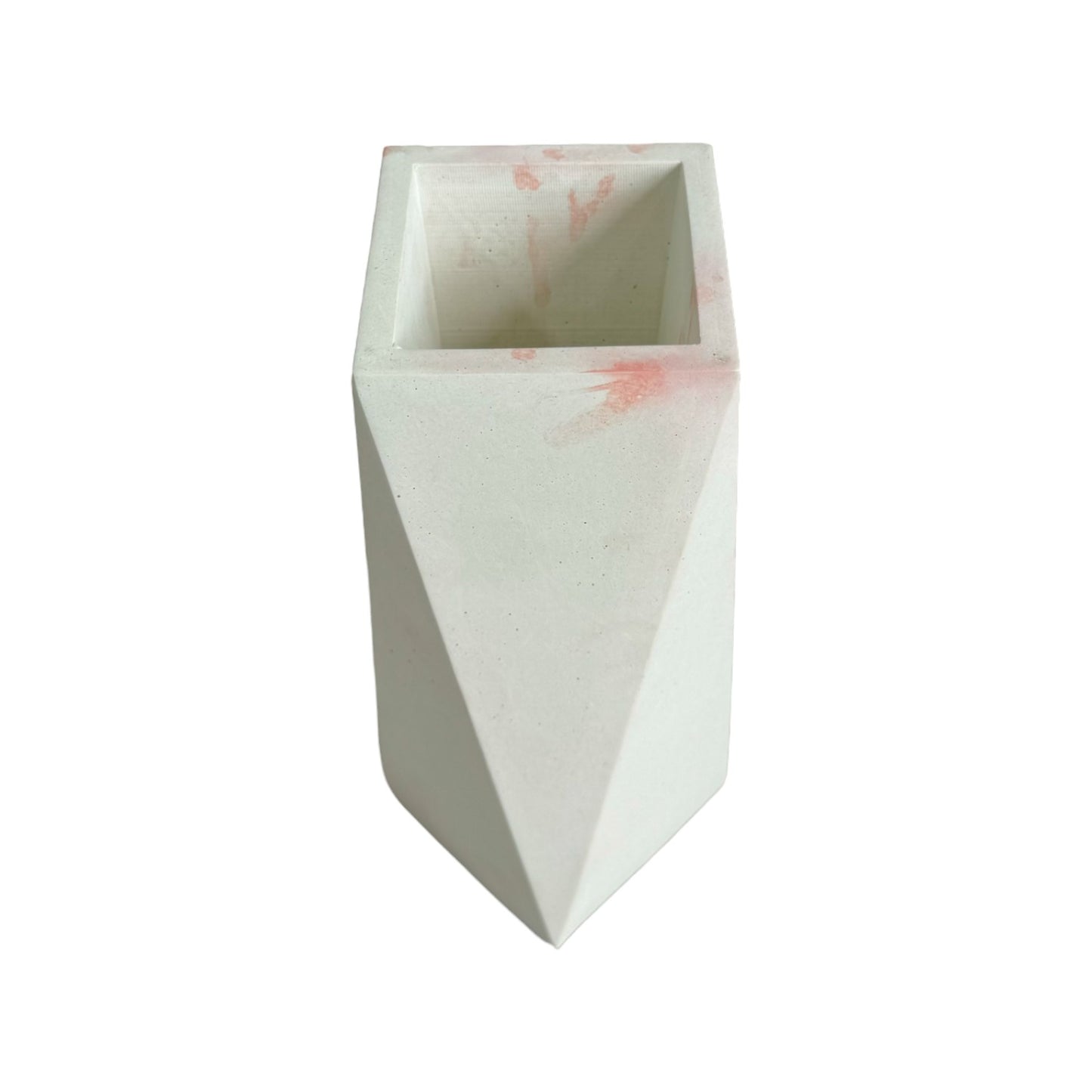 Jarrón Alice en cemento 20x7 cm Mármol rosa