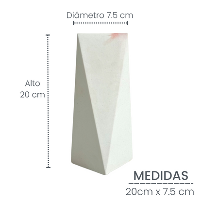 Jarrón Alice en cemento 20x7 cm Mármol rosa