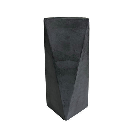 Jarrón Alice en cemento 20x7 cm Oscuro