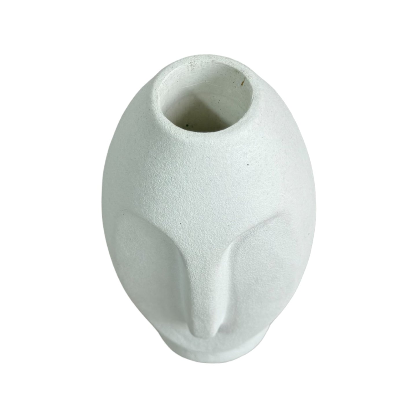 Jarrón Stonge de cemento 18x8x5 cm Blanco