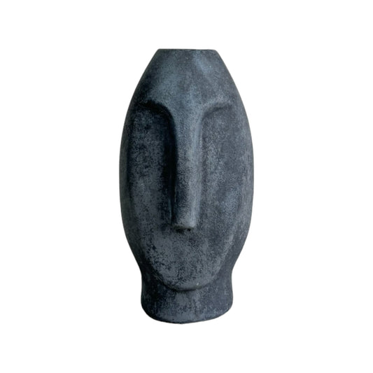 Jarrón Stonge de cemento 18x8x5 cm Oscuro