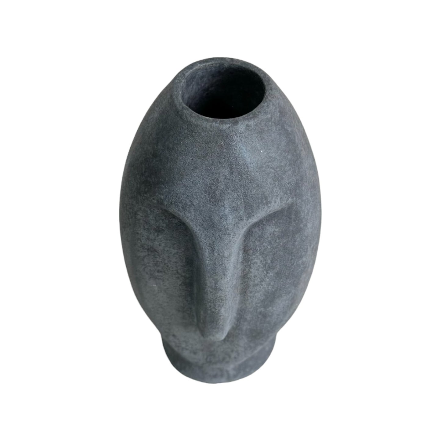 Jarrón Stonge de cemento 18x8x5 cm Oscuro