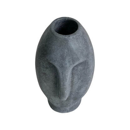 Jarrón Stonge de cemento 18x8x5 cm Oscuro