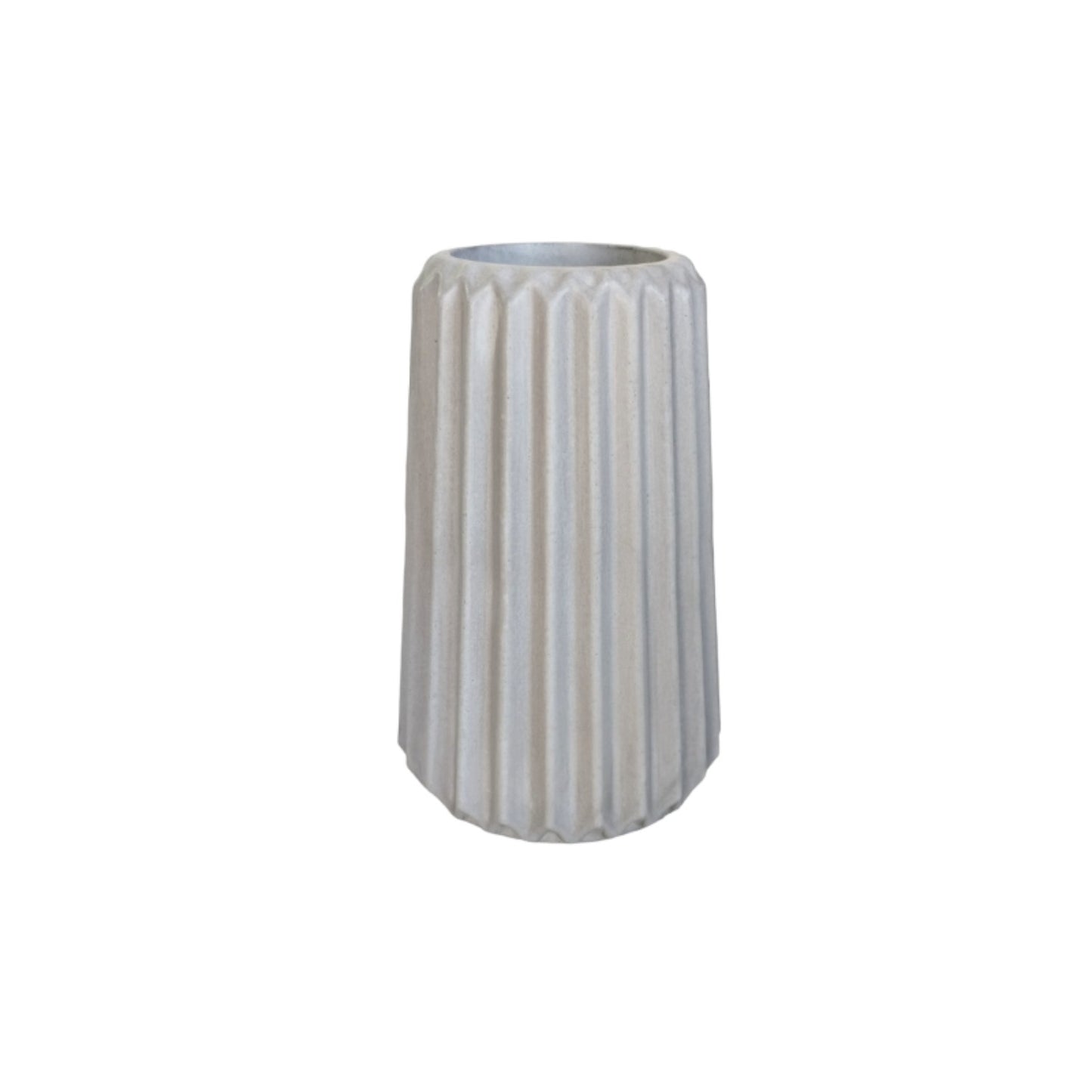 Florero Adamaris en cemento 15x7 cm Gris