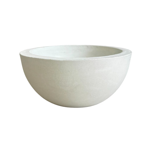 Matera Bowl mediano Álora de cemento 24x11 cm Blanco