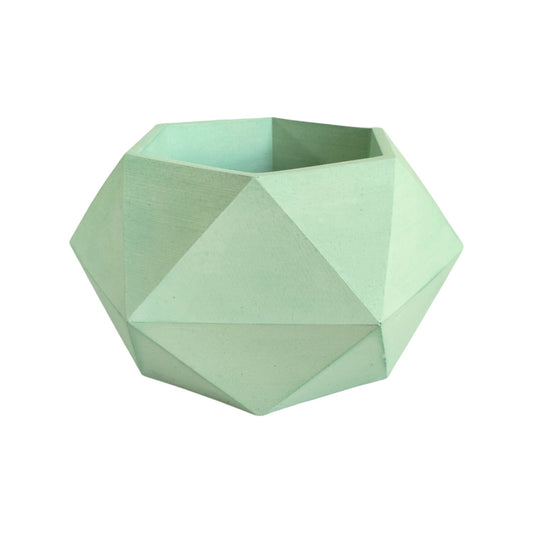 Matera Adara en cemento 10.5x11x18 cm Menta