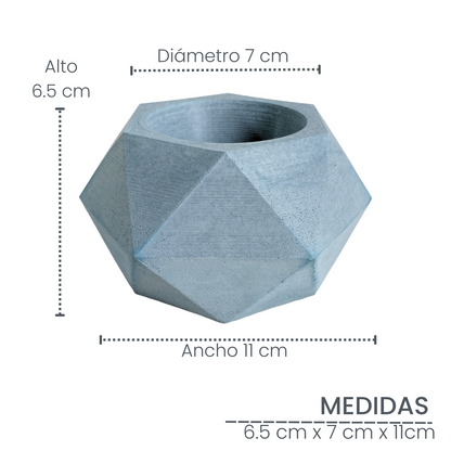 Matera Adara Petty en cemento 6.5x7x11 cm Petróleo