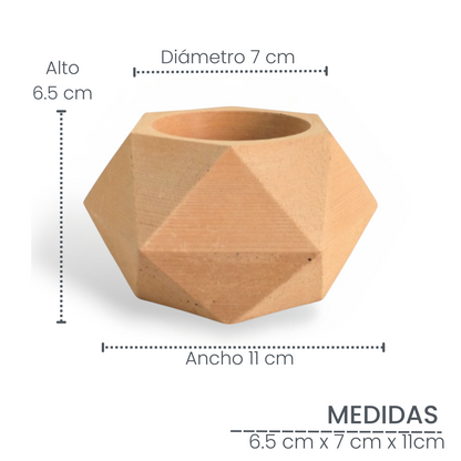 Matera Adara Petty de Cemento 6.5x6.5 cm Café