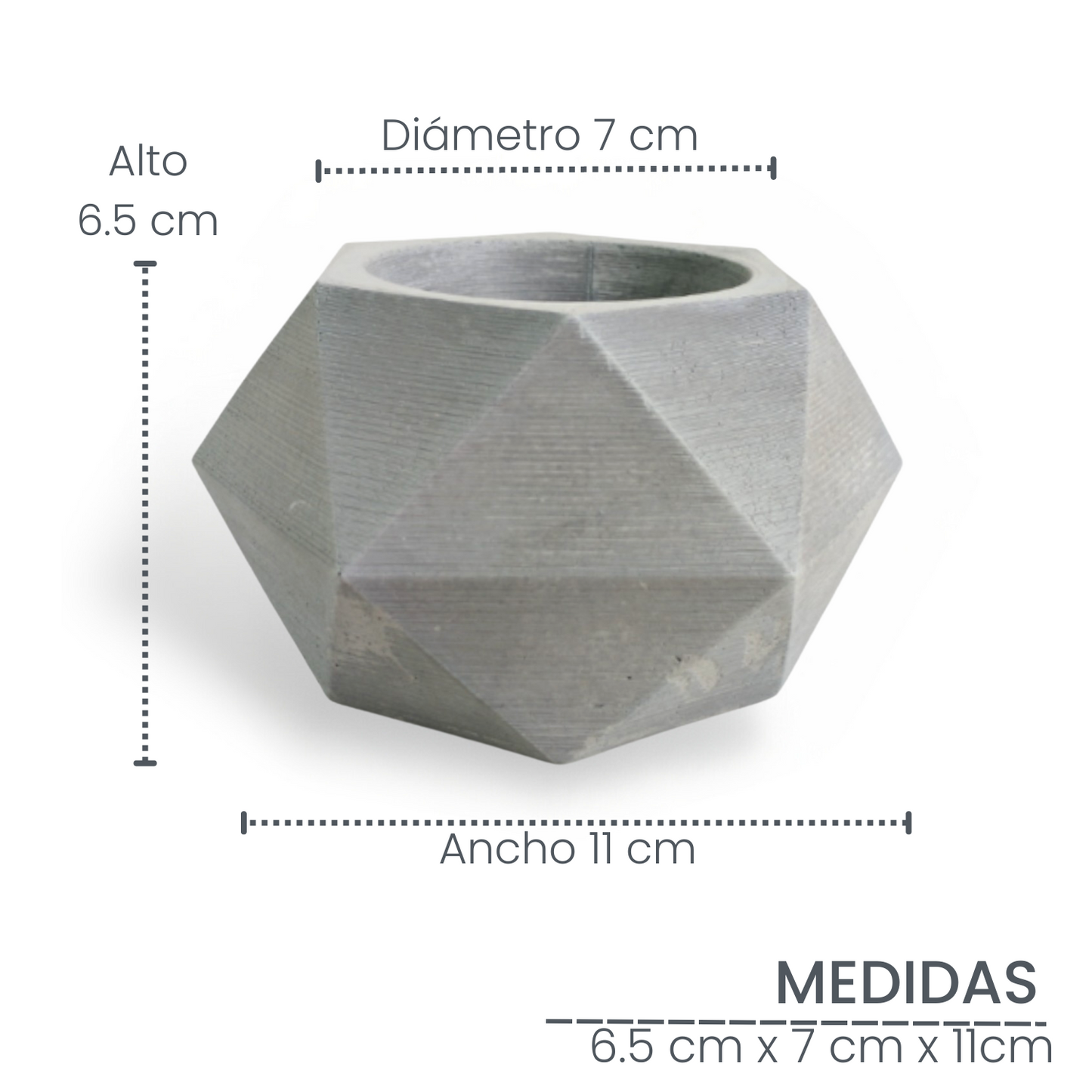 Matera Adara Petty en cemento 6.5x7x11 cm Gris