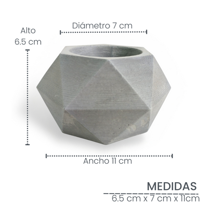 Matera Adara Petty en cemento 6.5x7x11 cm Gris