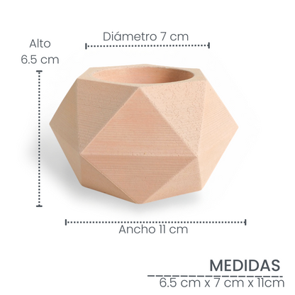 Matera Adara Petty en cemento 6.5x7x11 cm Nude