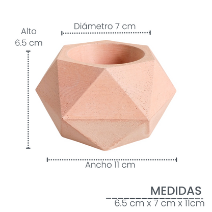 Matera Adara Petty en cemento 6.5x7x11 cm Palo de rosa