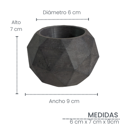 Matera Laia de Cemento 7.5x6.5 cm Oscuro
