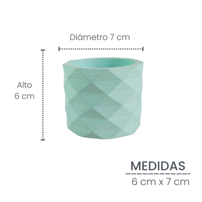 Matera Lira de Cemento 6x6.5 cm Aguamarina