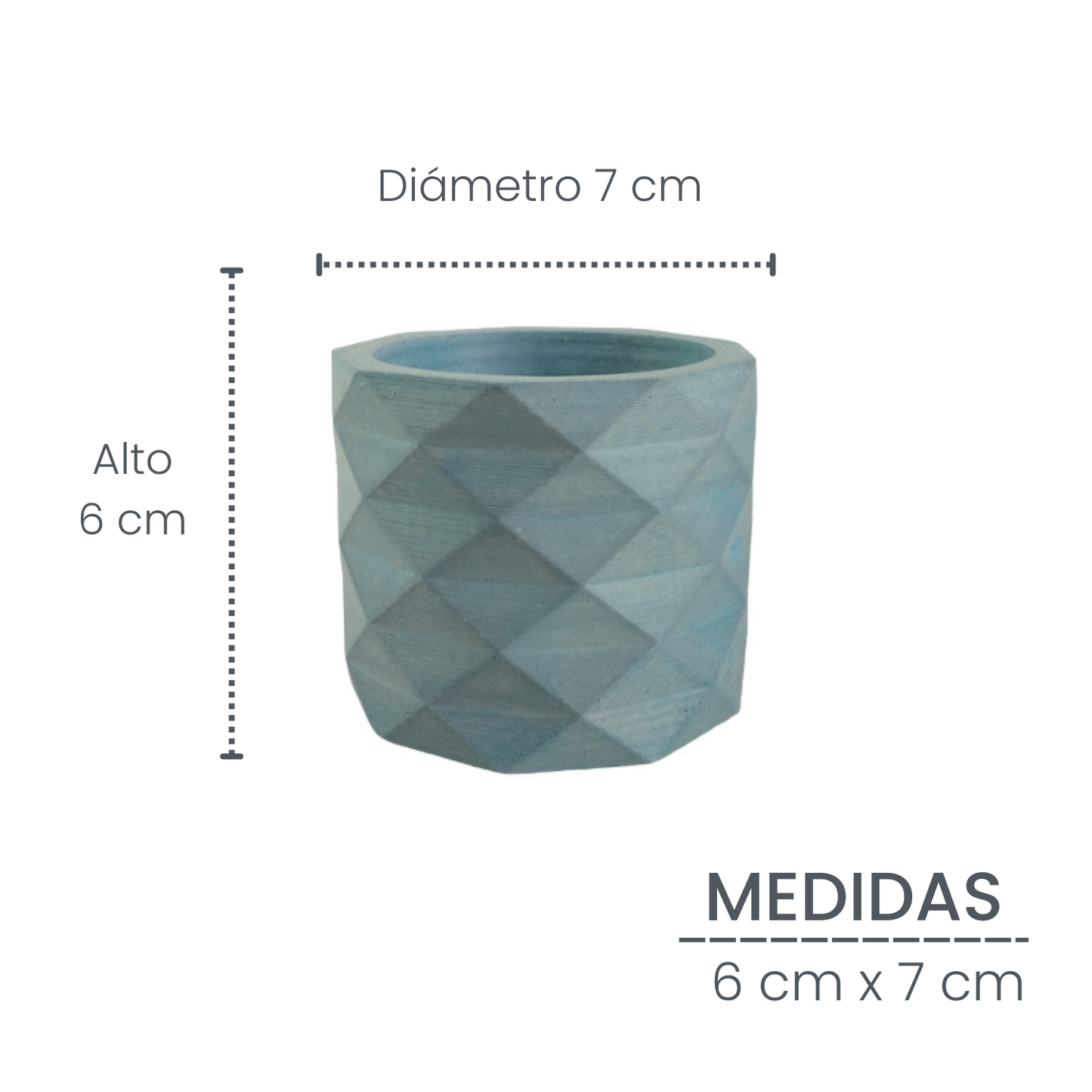 Matera Lira de Cemento 6x6.5 cm Azul Petróleo