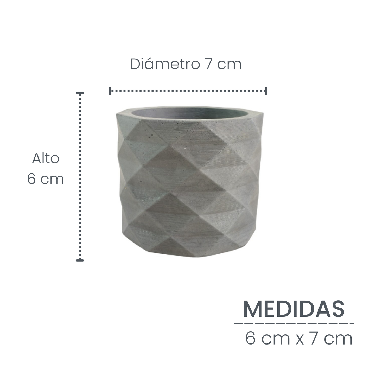 Matera Lira de Cemento 6x6.5 cm Gris