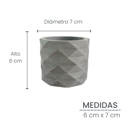 Matera Lira de Cemento 6x6.5 cm Gris