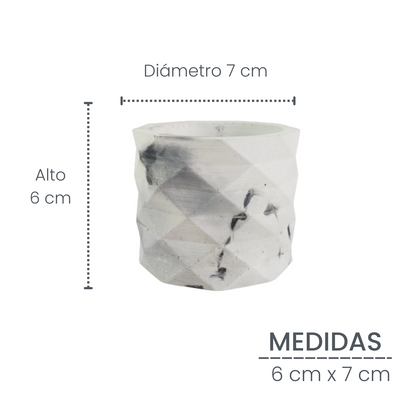 Matera Lira de Cemento 6x6.5 cm Marmól Negro