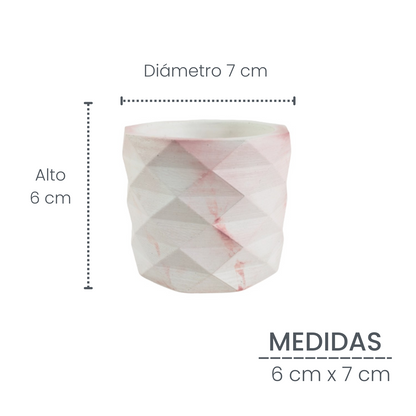 Matera Lira de Cemento 6x6.5 cm Marmól Rosa
