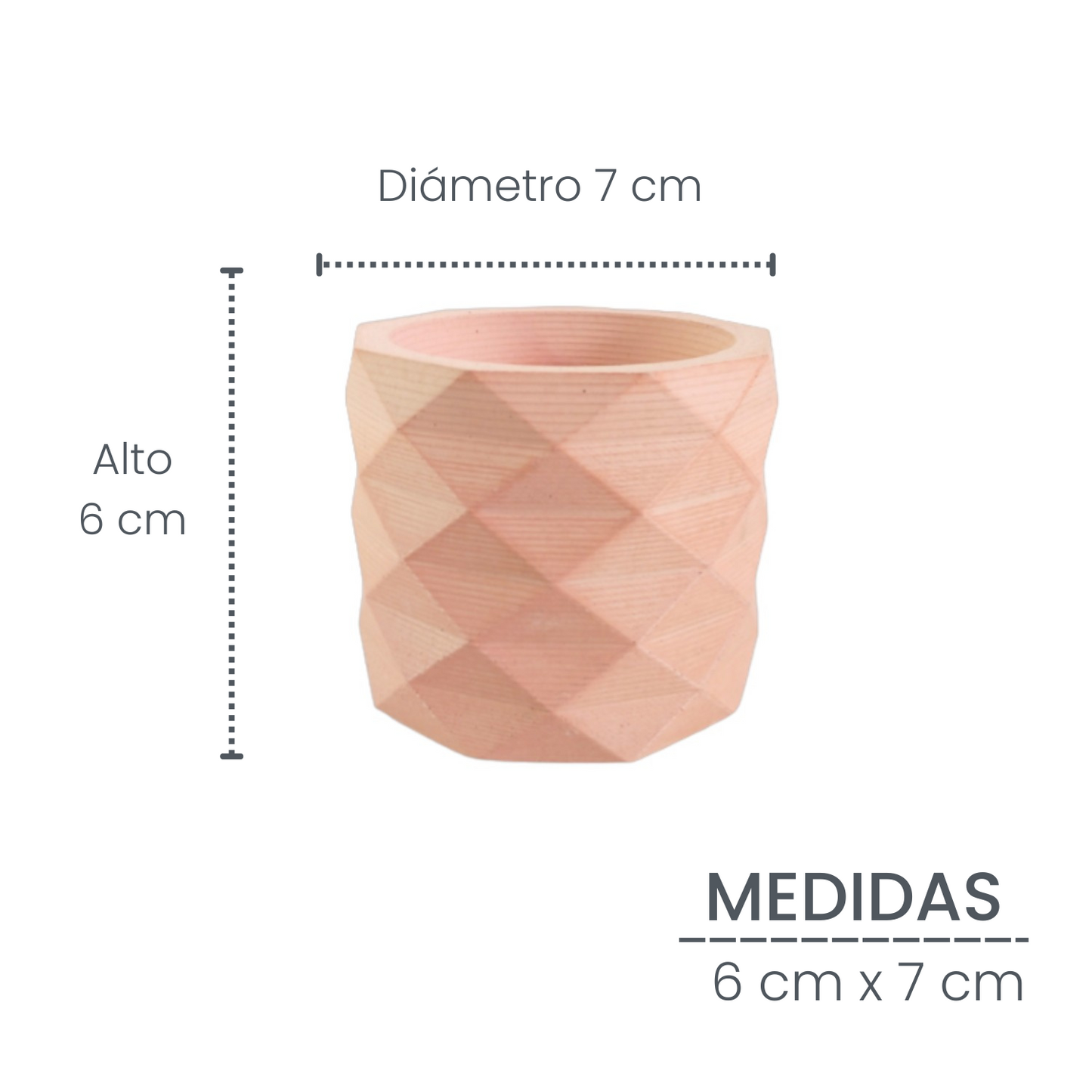 Matera Lira de Cemento 6x6.5 cm Palo de Rosa