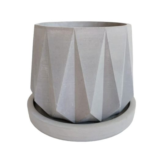 Matera Lirio en cemento 10x10.5x11.5 cm Gris