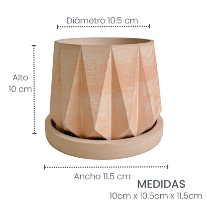 Matera Lirio en cemento 10x10.5x11.5 cm Nude