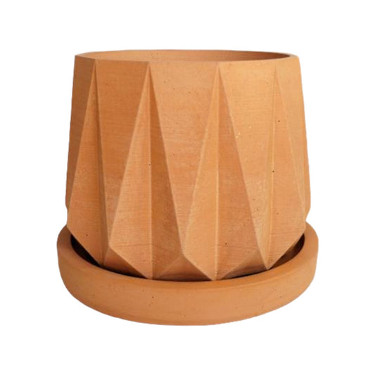 Matera Lirio en cemento 10x10.5x11.5 cm Terracota