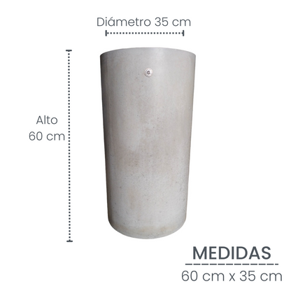 Matera Cilindro de Cemento 60 x 35 cm Gris