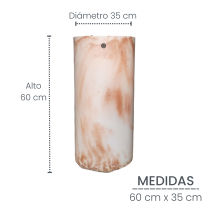 Matera Cilindro de Cemento 60 x 35 cm Mármol Terracota