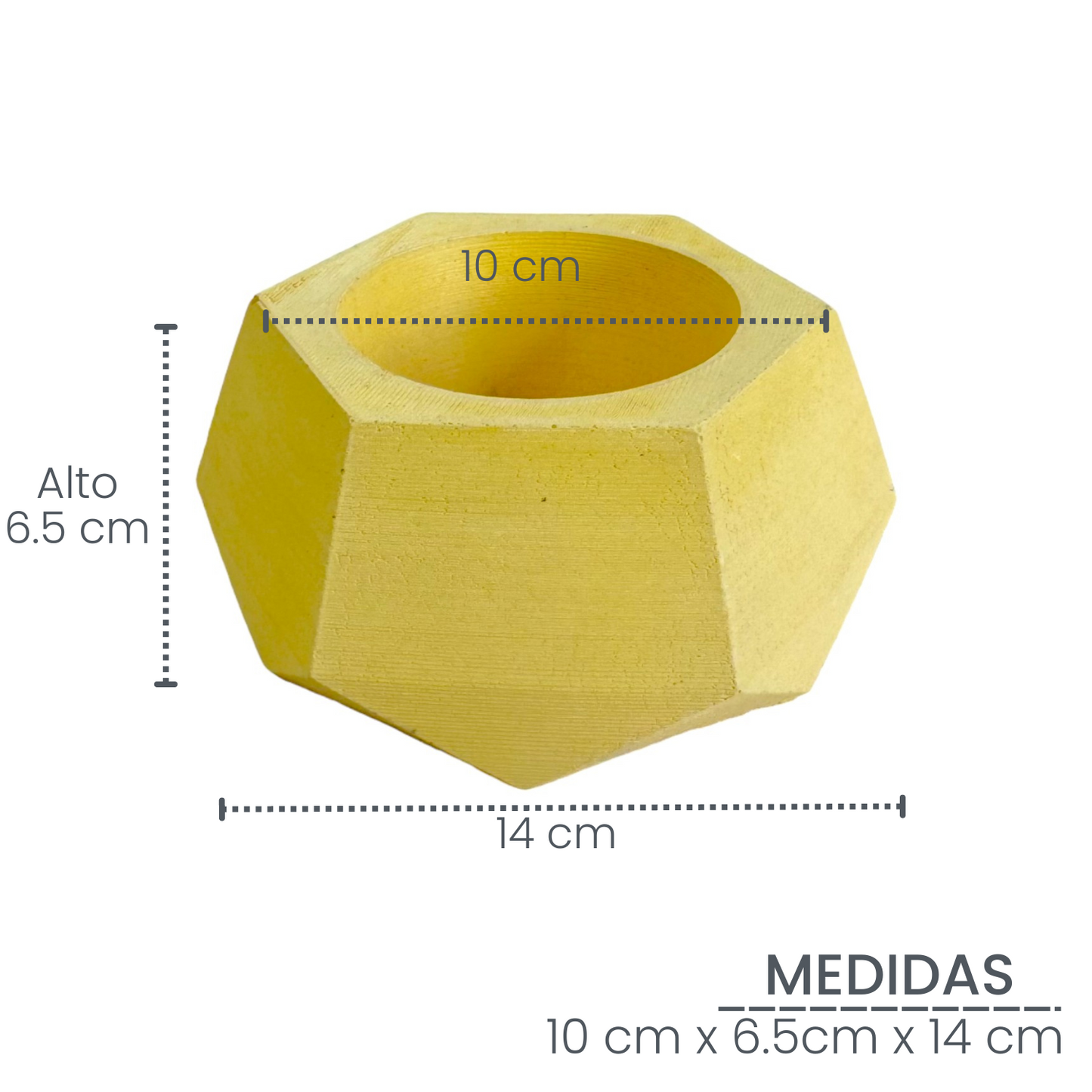 Matera Jade de cemento 10x6.5x14 cm Amarillo