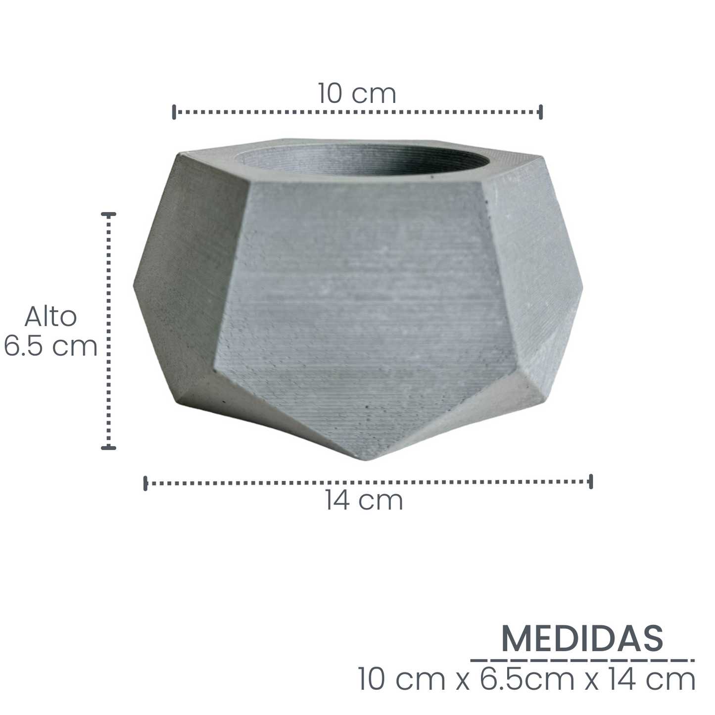 Matera Jade de cemento 10x6.5x14 cm Gris