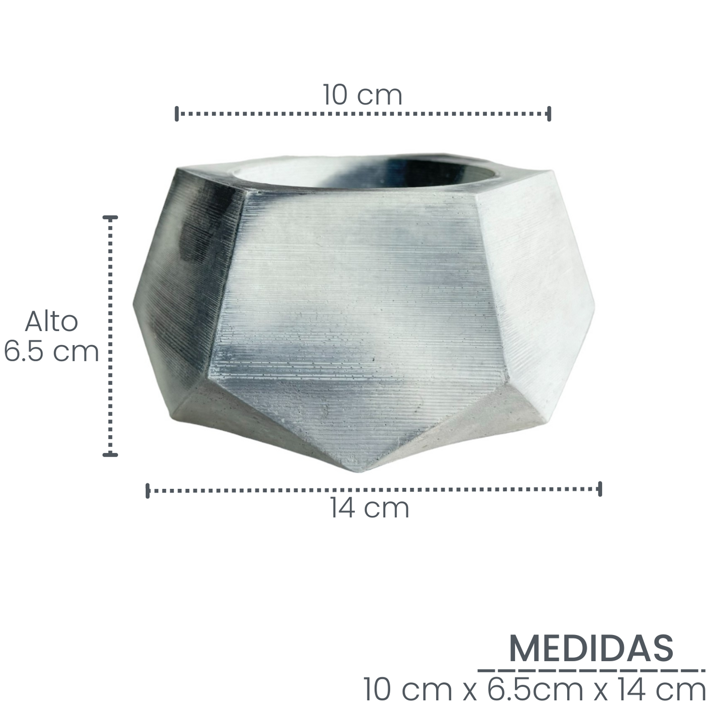 Matera Jade de cemento 10x6.5x14 cm Mármol negro