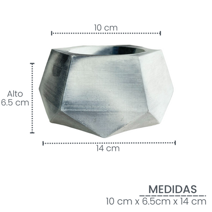 Matera Jade de cemento 10x6.5x14 cm Mármol negro