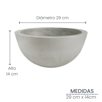 Matera Bowl Álora de cemento 29x14 cm Gris