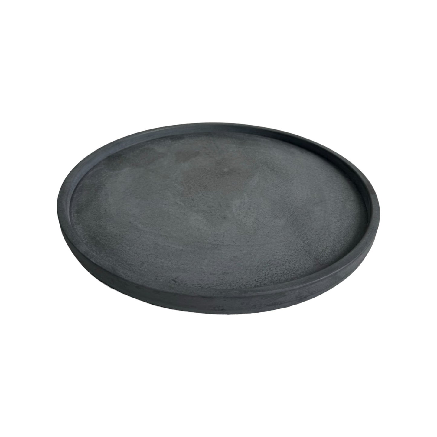 Plato Deco de cemento 30cm Oscuro
