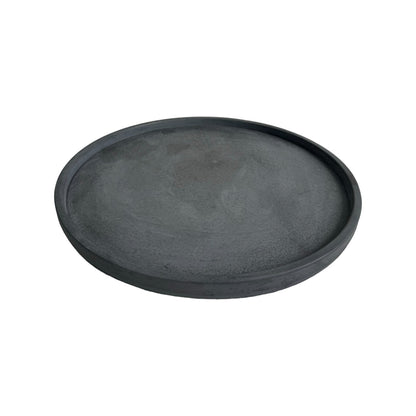 Plato Deco de cemento 30cm Oscuro