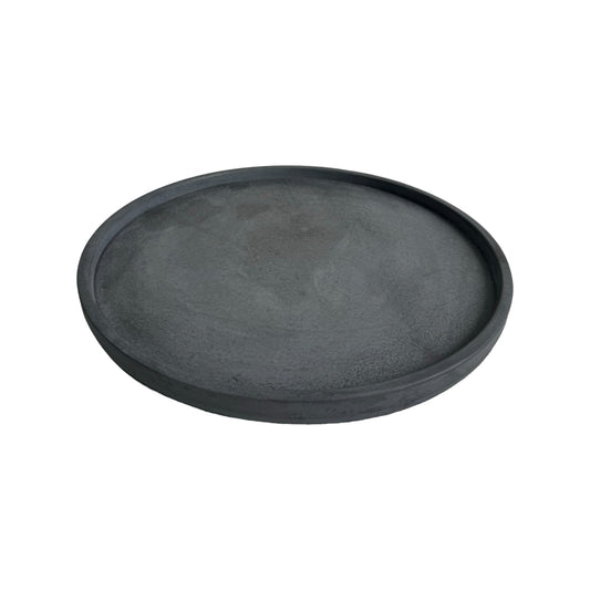 Plato Deco de cemento 30cm Oscuro