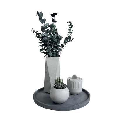 Setx4 Florero Alice de cemento  Gris/Oscuro